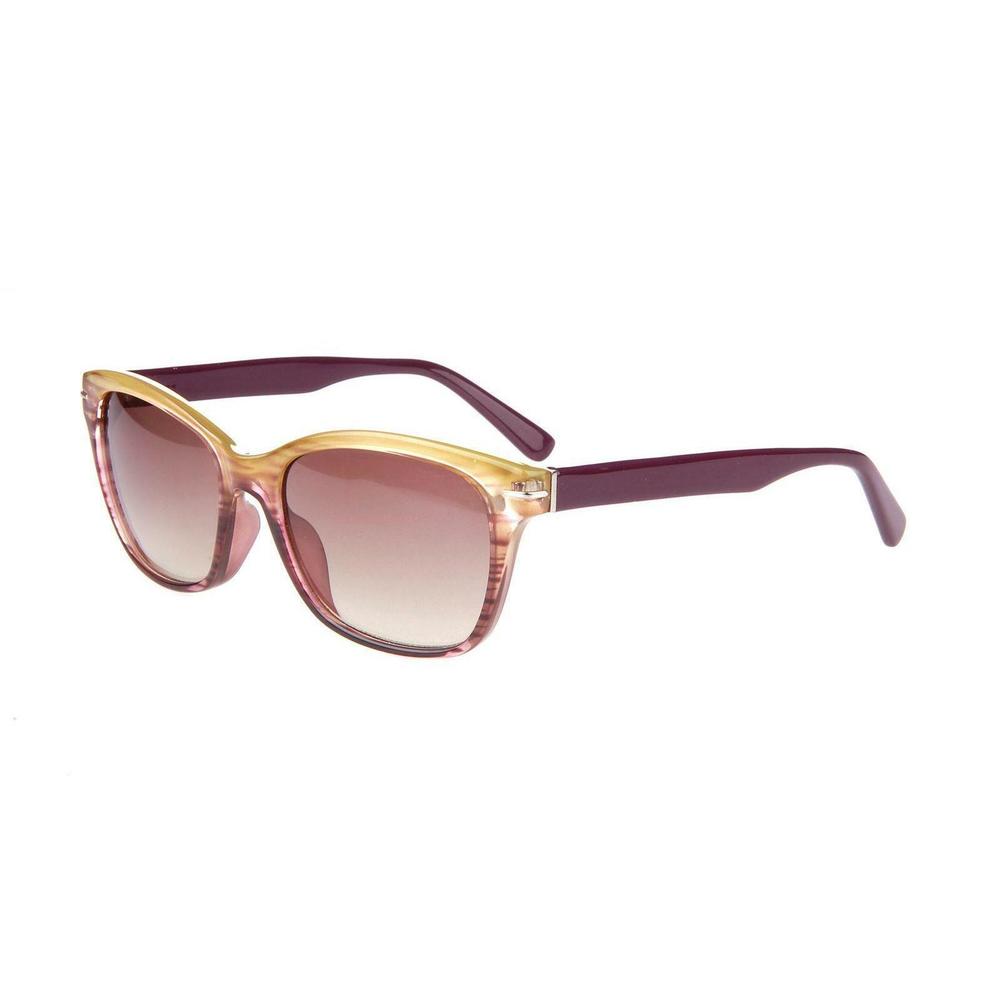 New Runway Sunwear RS-639 Crystal Khaki Sunglasses with Brown Temples